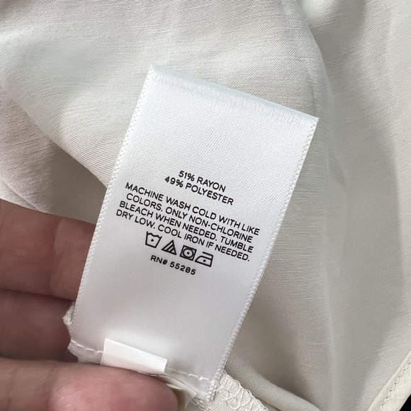 NWT Express Satin Slip Dress Large Cream Sleeveless Strappy Wedding - Picture 10 of 16